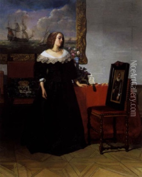 Het Portret Oil Painting - Johann Cornelius Mertz