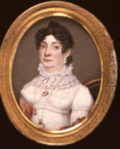 A Lady Oil Painting - Joseph Francis Burrell