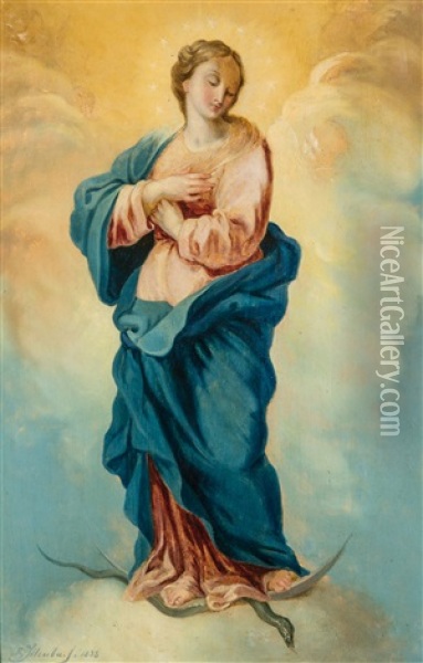 Maria Immaculata Oil Painting - Franz Ittenbach