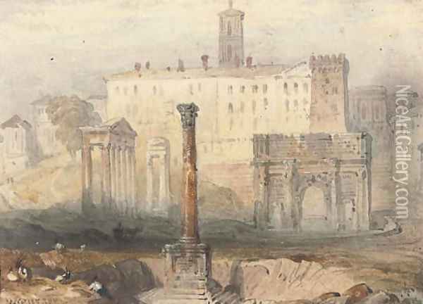 The Forum, Rome Oil Painting - William Purser