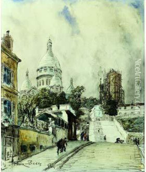 Paris, Montmartre Au Sacre-coeur Oil Painting - Frank Myers Boggs