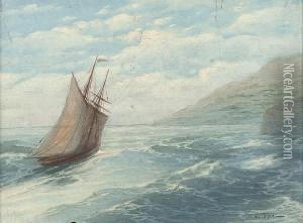 Sailing Off The Coast Oil Painting - Ivan Konstantinovich Aivazovsky
