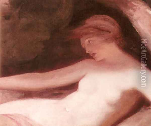 Reclining Female Nude Oil Painting - George Romney