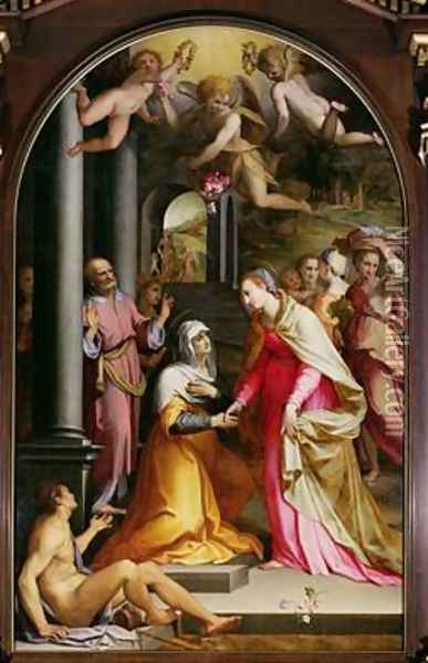 The Visitation 1560 Oil Painting - da San Friano Maso