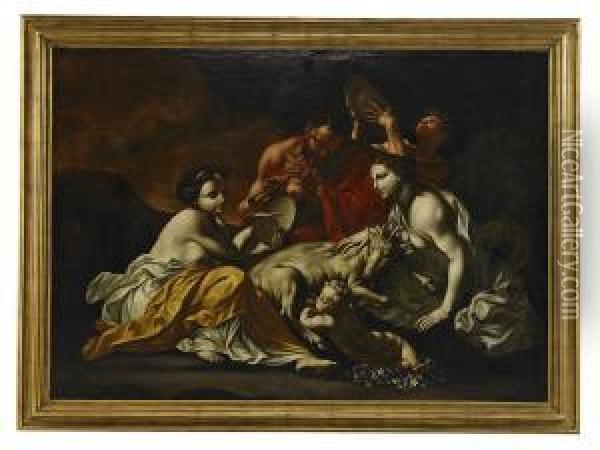 Barnet Jupiter Dias Av Geten Amalthea Oil Painting - Carlo Cignani