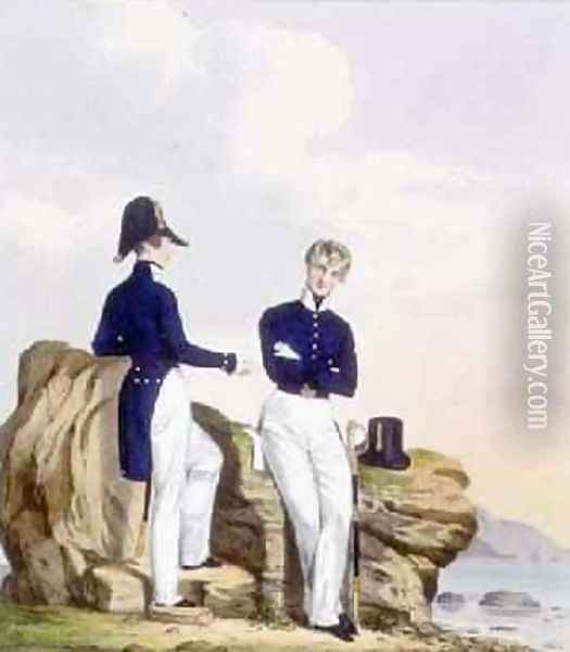 Midshipmen plate 3 from Costume of the Royal Navy and Marines Oil Painting - L. and Eschauzier, St. Mansion