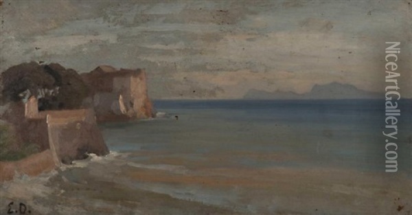 Environs De Naples Oil Painting - Etienne Duval