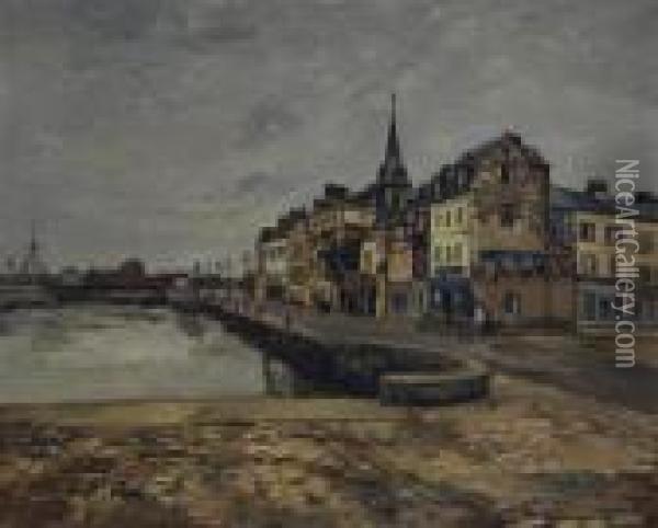 Port De Honfleur Oil Painting - Marcel Leprin