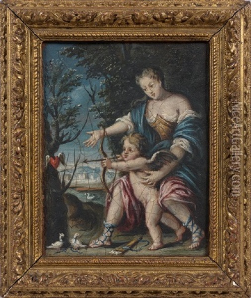 Diane Et Cupidon Dans Un Paysage Oil Painting - Richard van Orley