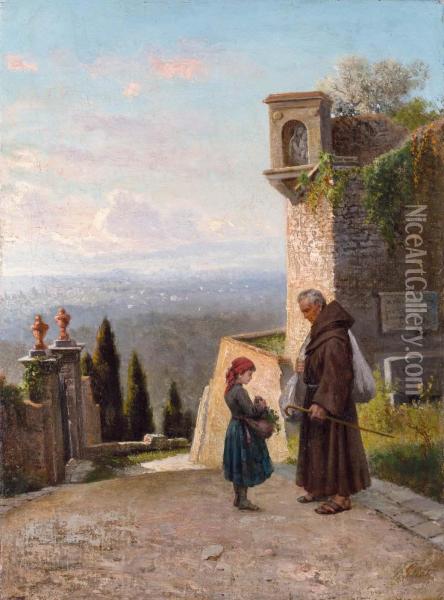 Dalle Colline Di Fiesole Oil Painting - Lorenzo Gelati