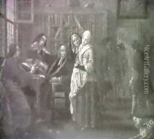 The Consultation & Display The Catch Oil Painting - William Hogarth