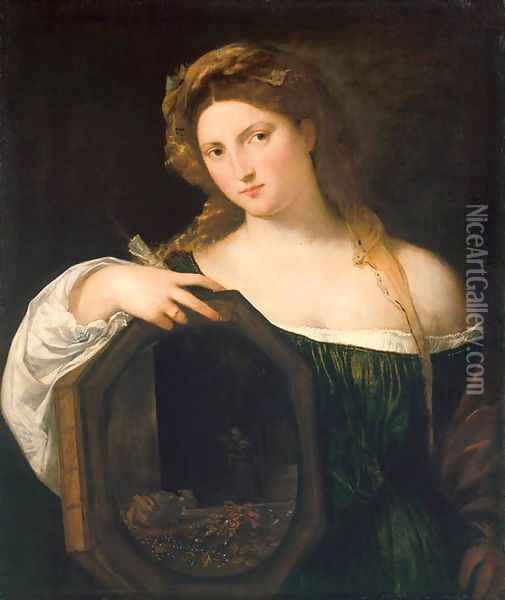 Vanity c. 1515 Oil Painting - Tiziano Vecellio (Titian)
