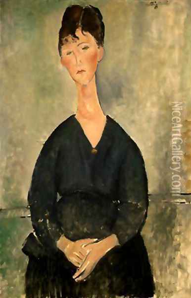 cafe singer 1920 Oil Painting - Amedeo Modigliani