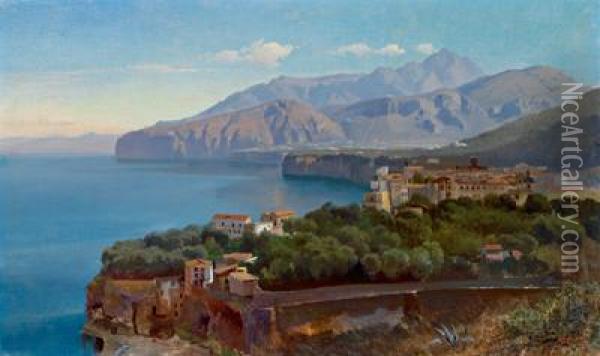 Veduta Del Golfo Di Sorrento Oil Painting - Carl Hummel