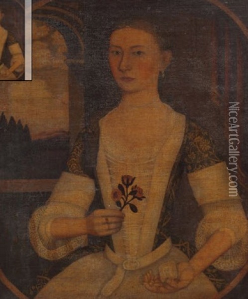 Portrait Of Anna Brodhead Oliver Oil Painting - Pieter Vanderlyn