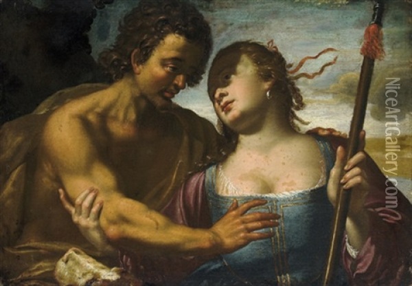 Venus Und Adonis Oil Painting - Francesco Ruschi