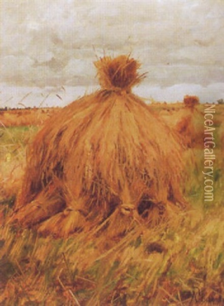 Getreidegarben Oil Painting - Aleksandr Inokent'evich Chirkov