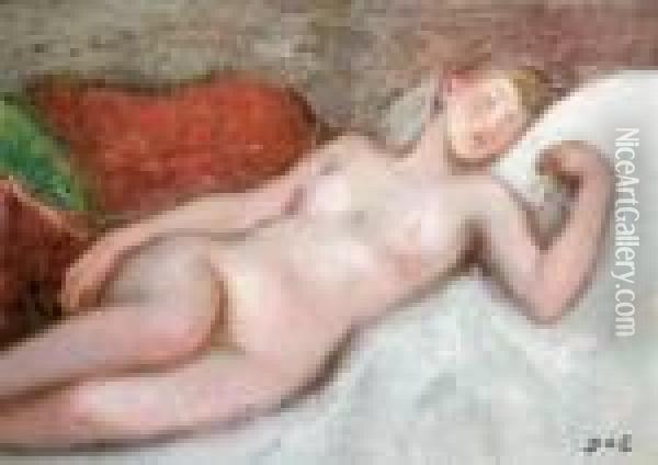 La Femme Rousse Nue Oil Painting - Georges dEspagnat