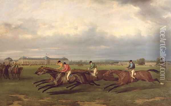 Racing at Chantilly Oil Painting - Pierre Vernet