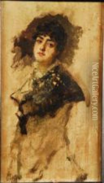 Retrato Femenino Oil Painting - Emilio Sala y Frances