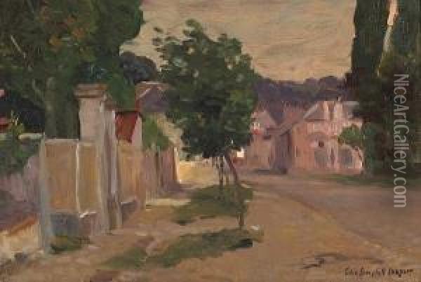 A Village At Dusk Oil Painting - Colin Campbell Cooper