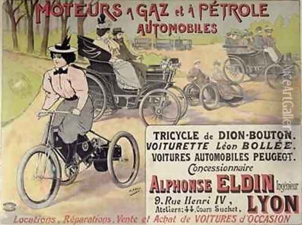 Poster advertising a Parisian car dealer Oil Painting - Henri (Boulanger) Gray