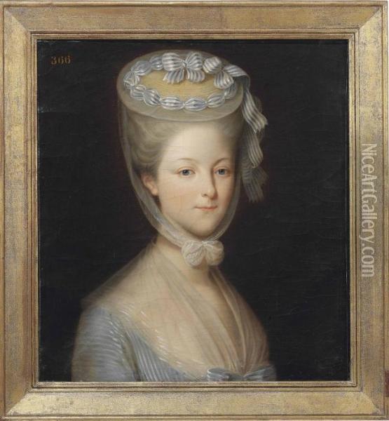 Portrait Of Princess Marie-therese-louise De Savoie-carignan Oil Painting - Pierre Claude Fr. Delorme