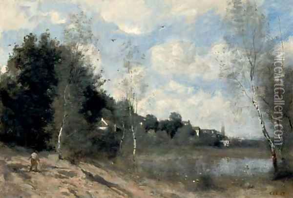 Ville d'Avray 3 Oil Painting - Jean-Baptiste-Camille Corot