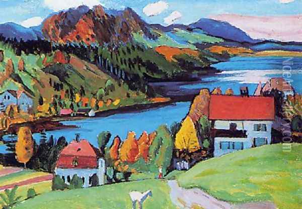 Staffelsee in Autumn Oil Painting - Gabriele Munter