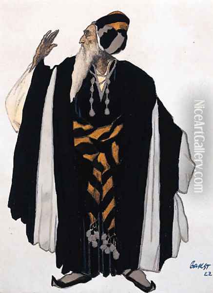 Costume Design for Judith a Jewish Elder Oil Painting - Leon Samoilovitch Bakst