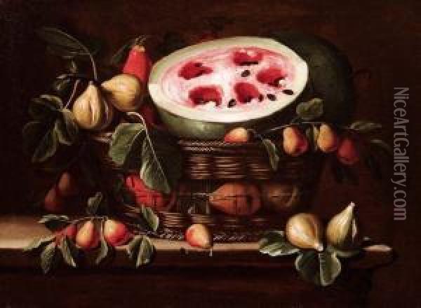 Cesta Di Frutta Oil Painting - Niccolo Stanchi