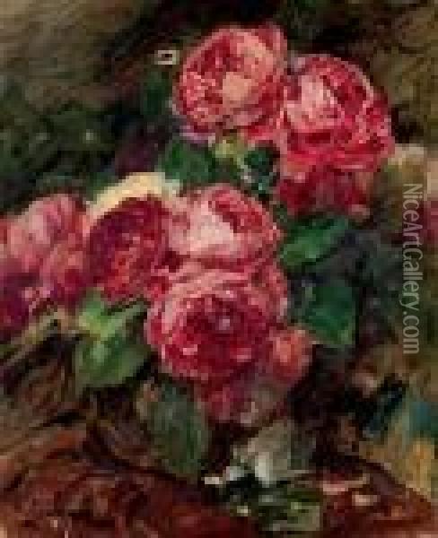 Roses Oil Painting - Georges Jeannin