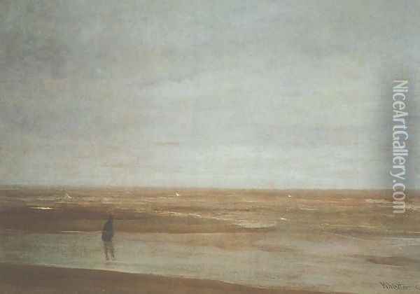 Sea and Rain Oil Painting - James Abbott McNeill Whistler