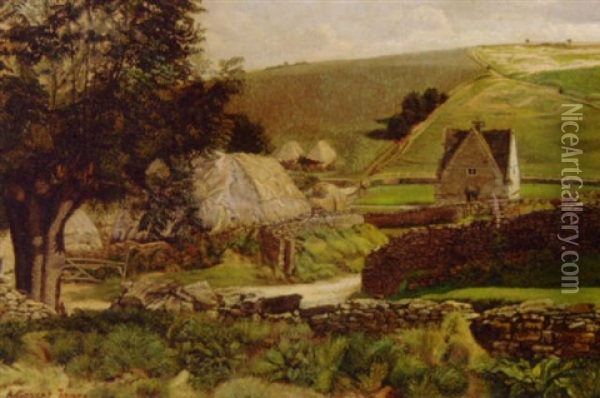 A Dovecote In Its Windrush Valley Setting Oil Painting - Alan Gosset James