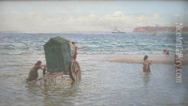 The Nursery Bathers Oil Painting - Hamilton Macallum