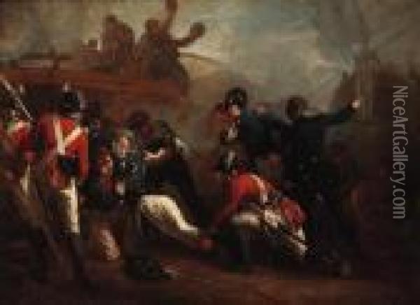 The Death Of Nelson At The Battle Of Trafalgar Oil Painting - Henry Singleton