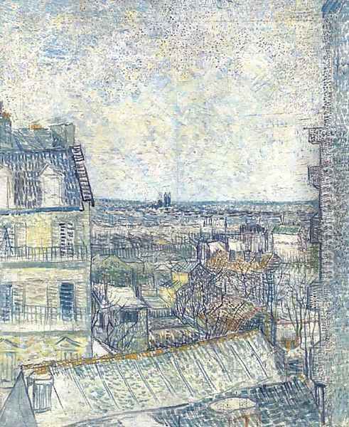 Vue de la chambre de l'artiste, rue Lepic Oil Painting - Vincent Van Gogh