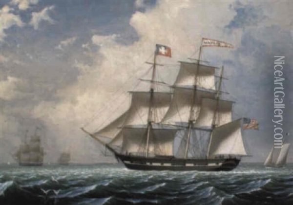 The 'matilda' Under Sail Oil Painting - Fitz Henry Lane