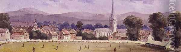 The Priory Cricket Ground, Chichester, 1851-2 Oil Painting - Nicholas (Felix) Wanostrocht