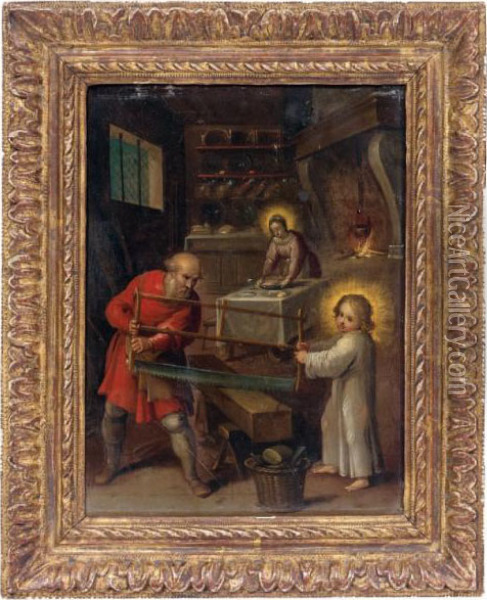 La Famille Du Charpentier Oil Painting - Frans Francken