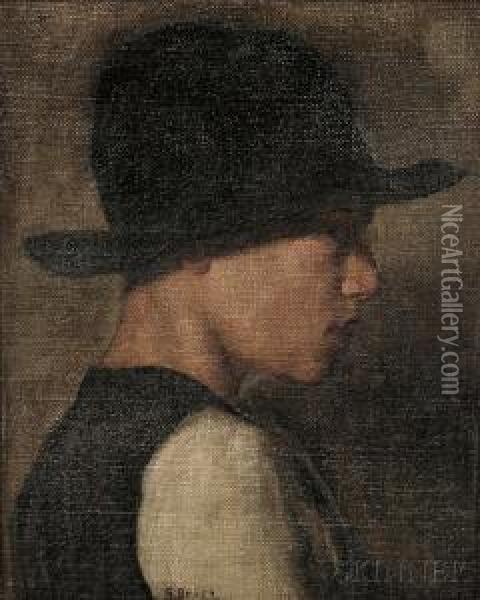 Portrait Of A Boy In Profile Oil Painting - Paul Eugene Mengin