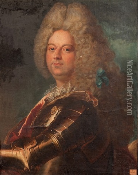 Portrait Du Marechal De Villars Oil Painting - Hyacinthe Rigaud