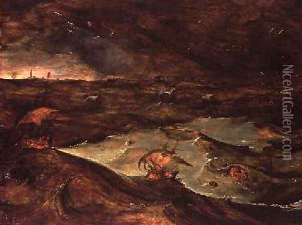 Storm at Sea 1610 Oil Painting - Josse de Momper
