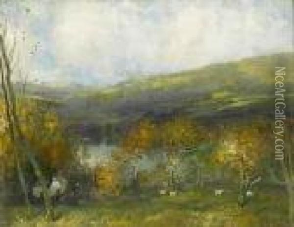 Landschaft Mit Dem See Von Moniaive In Nithsdale Oil Painting - James Paterson