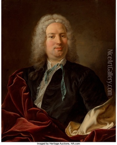 Portrait Of A Gentleman (formerly Identified As The Marquis De Dreux-breze) Oil Painting - Jean-Baptiste van Loo