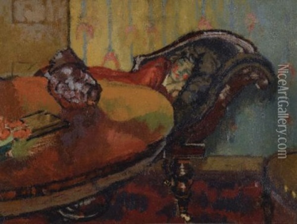 Resting: The Napoleon Iii Tobacco Jar Oil Painting - Walter Sickert