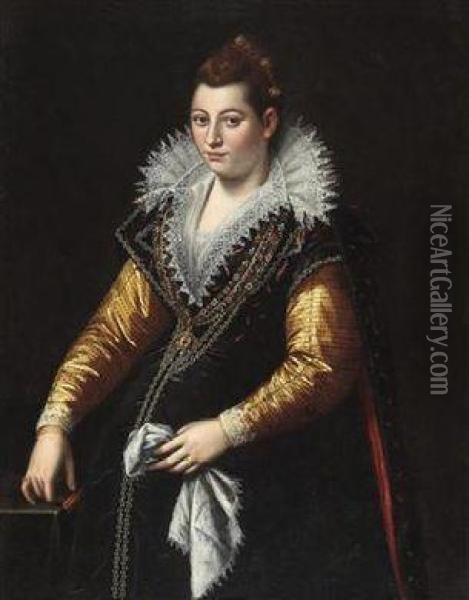 Portrait Of A Pregnant Woman Oil Painting - Lavinia Fontana