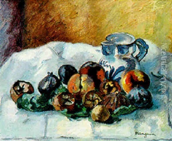 Pichet Et Fruits Oil Painting - Henri Charles Manguin