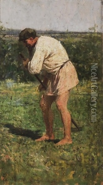 Contadino - Farmer Oil Painting - Francesco Gioli