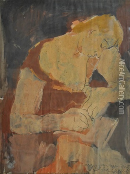 Femme Lisant Oil Painting - Joachim Weingart